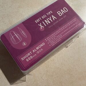 New Clear Soft Gel Tips Set - Short Almond